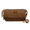Personalized Waxed Canvas Dopp Kit