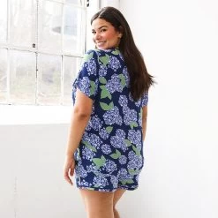 Monogrammed Pajama Set 16 Monogrammed Pajama Set -Fashion Clothing Store cTU blue hydrangea pajama set back