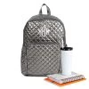 Monogrammed Quilted Laptop Backpack
