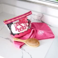 Monogrammed Scalloped Cosmetic Case 7 Monogrammed Scalloped Cosmetic Case -Fashion Clothing Store caq hot pink scalloped cosmetic case with towel