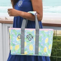 Monogrammed Market Basket -Fashion Clothing Store cdr personalized lemonade market basket at beach