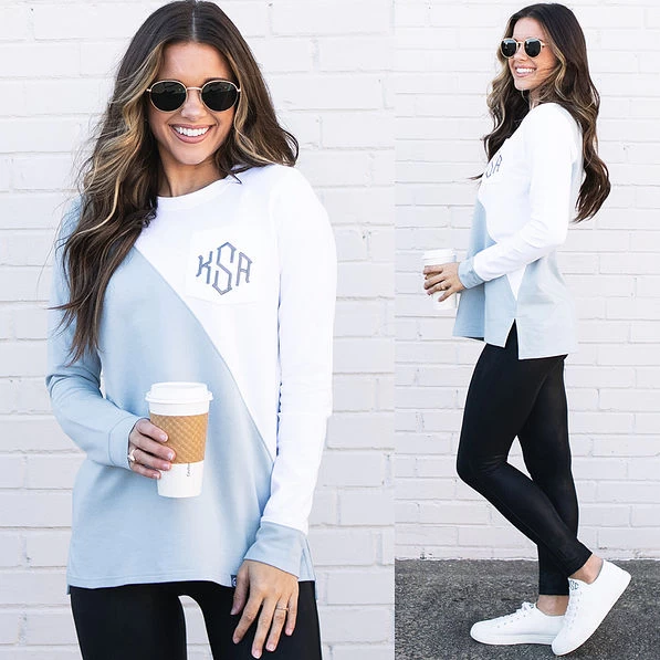 Monogrammed Colorblock Sweatshirt 5 Monogrammed Colorblock Sweatshirt - Image 5
