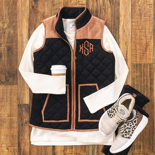 Monogrammed Quilted Barn Vest 1 Monogrammed Quilted Barn Vest