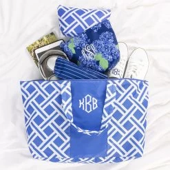 Monogrammed Packable Weekend Duffel Bag 21 Monogrammed Packable Weekend Duffel Bag -Fashion Clothing Store dGH blue lattice packable duffel spill shot