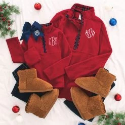 Kids Sherpa Boots -Fashion Clothing Store dME mom and me crimson personalized pullovers