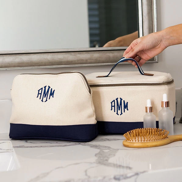 Monogrammed Canvas Train Case 4 Monogrammed Canvas Train Case - Image 4