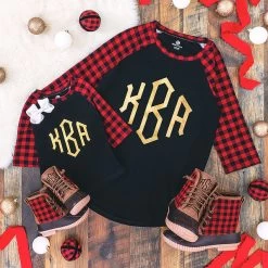 Monogrammed Kids Raglan Tunic 14 Monogrammed Kids Raglan Tunic -Fashion Clothing Store dcl mom and me buffalo plaid raglan tunics