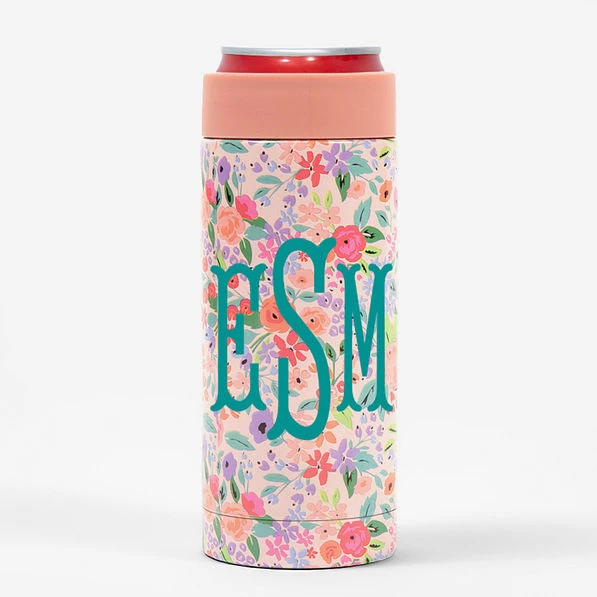 Monogrammed Slim Can Koolie 1 Monogrammed Slim Can Koolie