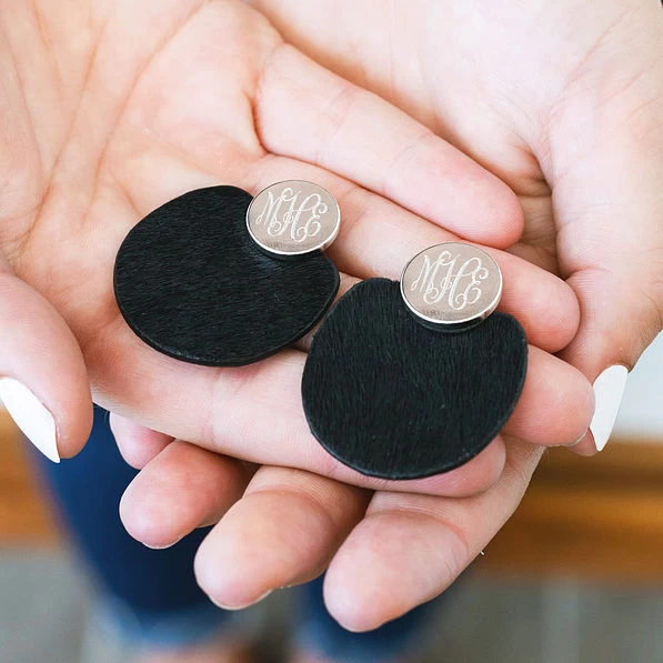 Monogrammed Statement Earrings 2 Monogrammed Statement Earrings - Image 2