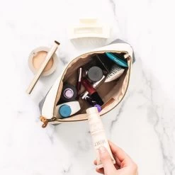 Monogrammed Savannah Cosmetic Case -Fashion Clothing Store dqD savannah cosmetic case inside shot