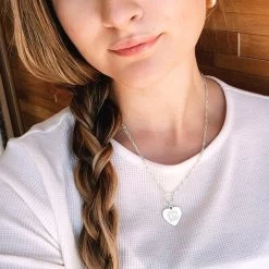 Personalized Heart Pendant Necklace -Fashion Clothing Store f3X selfie gold silver pendant necklace