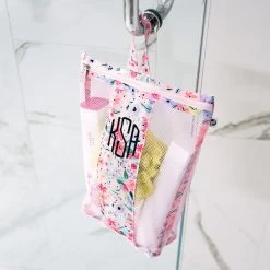Monogrammed Shower Bag 13 Monogrammed Shower Bag -Fashion Clothing Store fIH coral floral shower bag hanging in shower 3