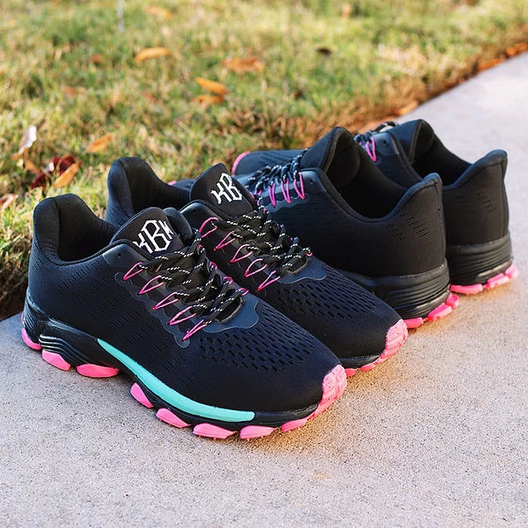 Monogrammed Neon Accent Sneakers 6 Monogrammed Neon Accent Sneakers - Image 6