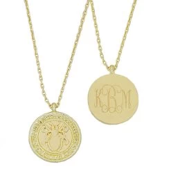 Monogrammed Bee Necklace