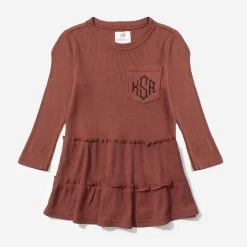 Monogrammed Kids Waffle Dress