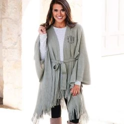 Monogrammed Poncho Wrap
