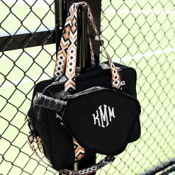 Monogrammed Pickleball Tote 23 Monogrammed Pickleball Tote -Fashion Clothing Store g0T monogrammed pickleball tote hanging on court door in sienna