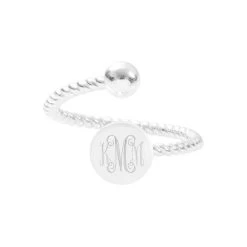 Monogrammed Adjustable Ring