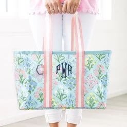 Monogrammed Market Basket -Fashion Clothing Store g5r monogrammed floral lattice basket with scalloped top outfit