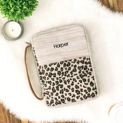 Monogrammed Leopard Bible Carrier -Fashion Clothing Store gIi leopard bible carrier with name