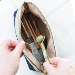 Monogrammed Canvas Cosmetic Case 7 Monogrammed Canvas Cosmetic Case -Fashion Clothing Store h0B Inside of Monogrammed Canvas Cosmetic Case