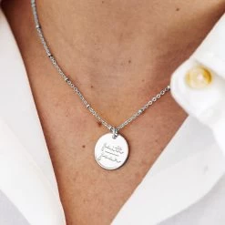 Monogrammed Faith Necklace 8 Monogrammed Faith Necklace -Fashion Clothing Store h6e silver faith over fear on neck