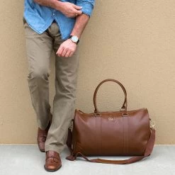 Monogrammed Weekender -Fashion Clothing Store h7D mens leather duffel