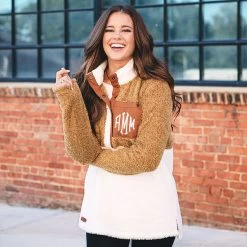 Monogrammed Cozy Sherpa Pullover