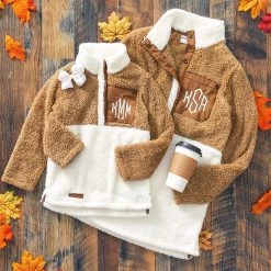 Monogrammed Cozy Sherpa Pullover 5 Monogrammed Cozy Sherpa Pullover -Fashion Clothing Store hEm mom and me cozy sherpa pullovers