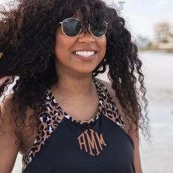 Monogrammed Tankini 10 Monogrammed Tankini -Fashion Clothing Store hXQ cheetah tankini close up