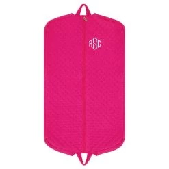 Monogrammed Diamond Quilted Garment Bag