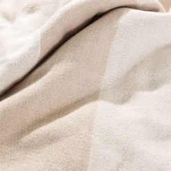 Monogrammed Checkered Blanket 9 Monogrammed Checkered Blanket -Fashion Clothing Store hv7 detail shot of tan checkered blanket