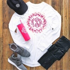 Personalized Long Sleeve Shirt 14 Personalized Long Sleeve Shirt -Fashion Clothing Store hvg monogrammed long sleeve shirt with valentine hearts design