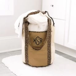 Monogrammed Packable Laundry Bag 19 Monogrammed Packable Laundry Bag -Fashion Clothing Store hxG monogrammed packable laundry bag in leopard