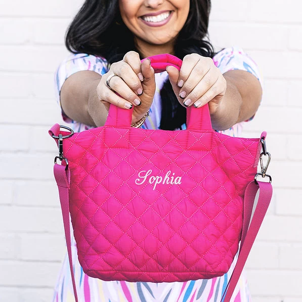 Monogrammed Diamond Quilted Crossbody 8 Monogrammed Diamond Quilted Crossbody - Image 8