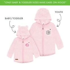 Monogrammed Kids Sherpa Hoodie -Fashion Clothing Store iJA kids sherpa hoodie ears explained