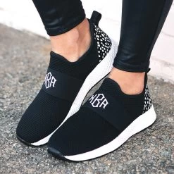 Monogrammed Slip On Sneakers -Fashion Clothing Store iUH monogrammed dottie slip on sneakers foot pop