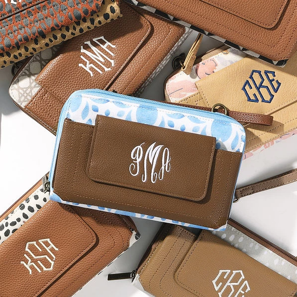 Monogrammed Phone Wallet Wristlet 2 Monogrammed Phone Wallet Wristlet - Image 2