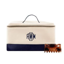 Monogrammed Canvas Train Case