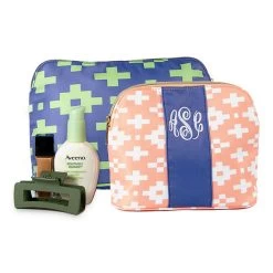 Monogrammed Cosmetic Bag Set