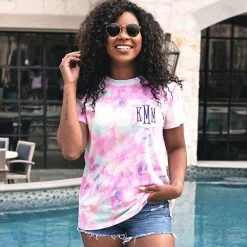 Monogrammed Tie Dye T-Shirt 10 Monogrammed Tie Dye T-Shirt -Fashion Clothing Store jAQ tie dye t shirt with jean shorts