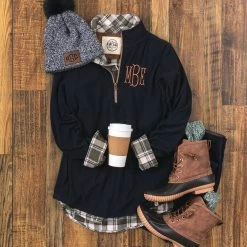 Monogrammed Fleece Pullover
