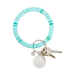 Monogrammed Beaded Key Ring