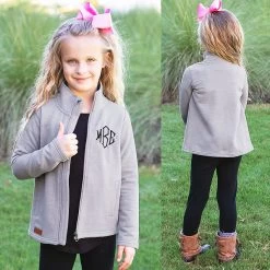 Personalized Kids Zip Up Jacket -Fashion Clothing Store jsX girls personalized fleece jacket