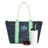 Monogrammed Puffer Tote Bag