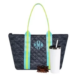 Monogrammed Puffer Tote Bag