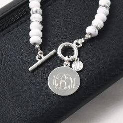 Monogrammed Ball Bracelet -Fashion Clothing Store kDp marble ball bracelet up close