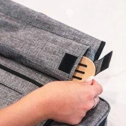 Monogrammed Casserole Carrier -Fashion Clothing Store kWa heather gray casserole carrier close up