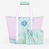 Monogrammed Mesh Beach Bag Set