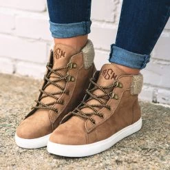 Monogrammed High Top Sneakers -Fashion Clothing Store lEG monogrammed high top sneakers with jeans